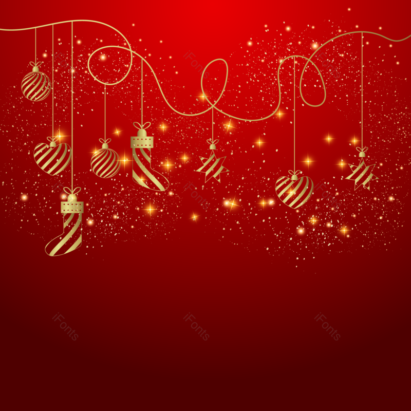 圣诞挂饰图片,高端大气元素,金色PNG,圣诞节免抠素材